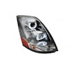 Volvo VN  Chrome Projection Headlights With LED Position Bar 2004 & Newer Passenger Side Angle