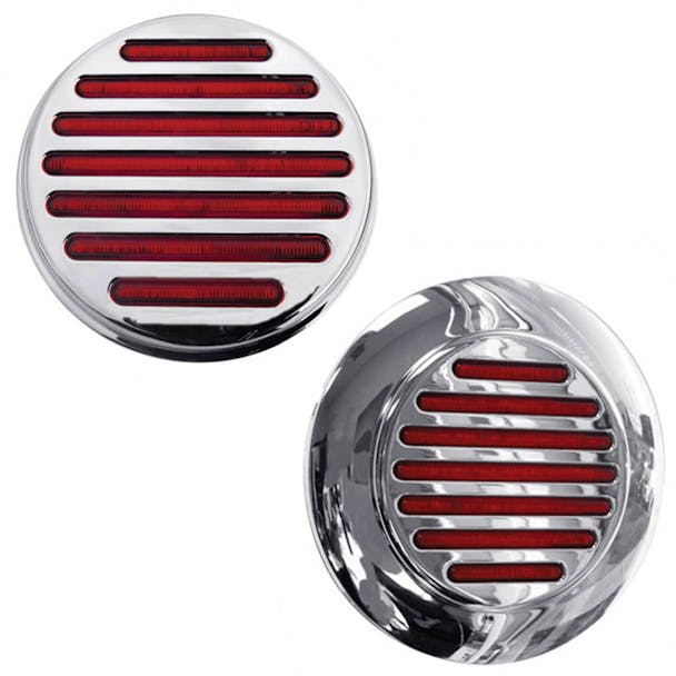 4" Round Flatline STT Red LED Light