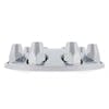 33mm Thread On Moon Style Front Axle Chrome Cover Set Side View