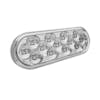 4" Oval Mirror White Back-Up LED Light Angle View