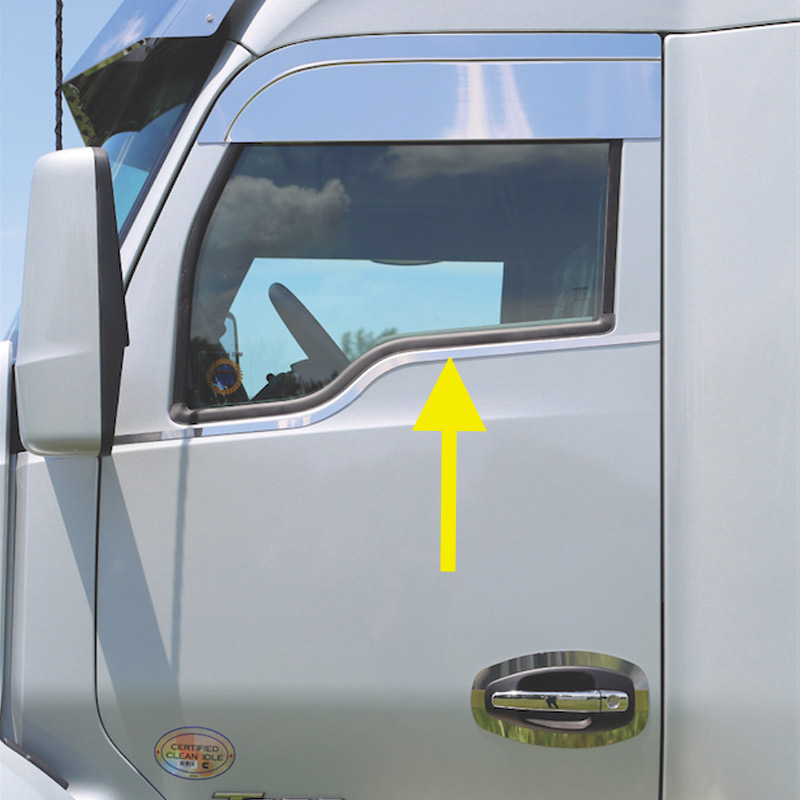 Kenworth T680 T880 Upper Door Under Window Trims By RoadWorks