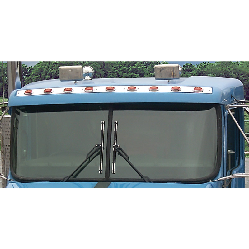 Kenworth Fiberglass Visor Insert with 9 Challenger LEDs