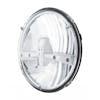 7" Round 5 High Powered Dual Function LED Chrome Headlight Angle View