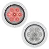 7 LED 4" STT & PTC Deep Dish Light - Red LED and Clear Lens