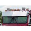 Kenworth Blind Mount 12" With LED's Drop Visor For Flat Windshields - 1985-1998 Bullseye LEDs