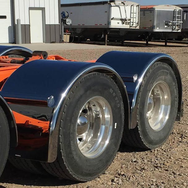 Hogebuilt 90" Value-Line Stainless Steel Single Axle Lowrider Fenders Front View