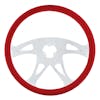 18" "Boss" Steering Wheel With Chrome Spokes Red