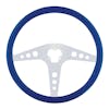 18" "GT" Steering Wheel With Chrome Spokes Blue