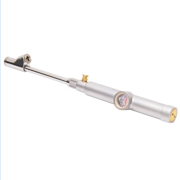 RoadPro 12" Straight-On Dual Foot Tire Gauge With Bleeder Valve 