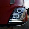 Volvo VNL Chrome Projector LED Headlight Front View