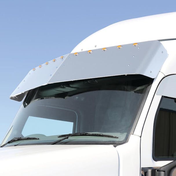 Peterbilt 579 Drop Visor With 10 Mini LEDs