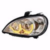 Freightliner Columbia Chrome Projection Headlight w/ Dual Function LED Bar - Driver Side Angled View