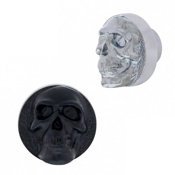 Skull Dash Knob Chrome and Matte Black