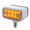 10 LED Dual Function T Mount Reflector Double Face Turn Signal Light- Amber with Bezel