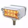 10 LED Dual Function T Mount Reflector Double Face Turn Signal Light - clear bezel with visor
