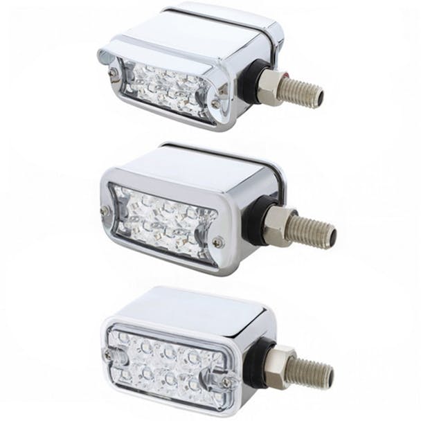 Dual Function Double Face Reflector Light Straight Mount Amber Lens Option