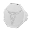 Engraved Bull Skull Tractor Trailer Air Brake Knob Octagonal