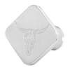 Engraved Bull Skull Tractor Trailer Air Brake Knob Square