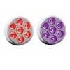 2" Round Dual Revolution Red & Purple LED Marker Light
