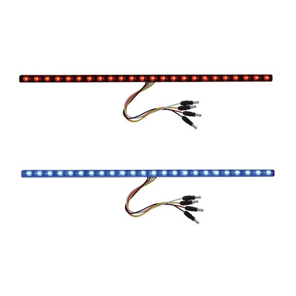 17" Dual Revolution Light Strip Red & Blue LED Marker Light