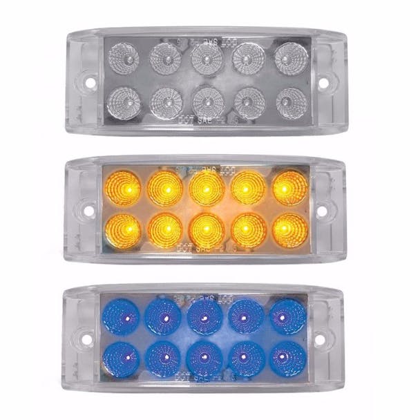 Dual Revolution Trailer Marker Light Amber & Blue LED