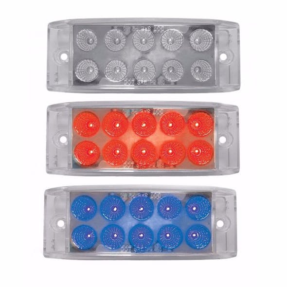 Dual Revolution Trailer Marker Light Red & Blue LED
