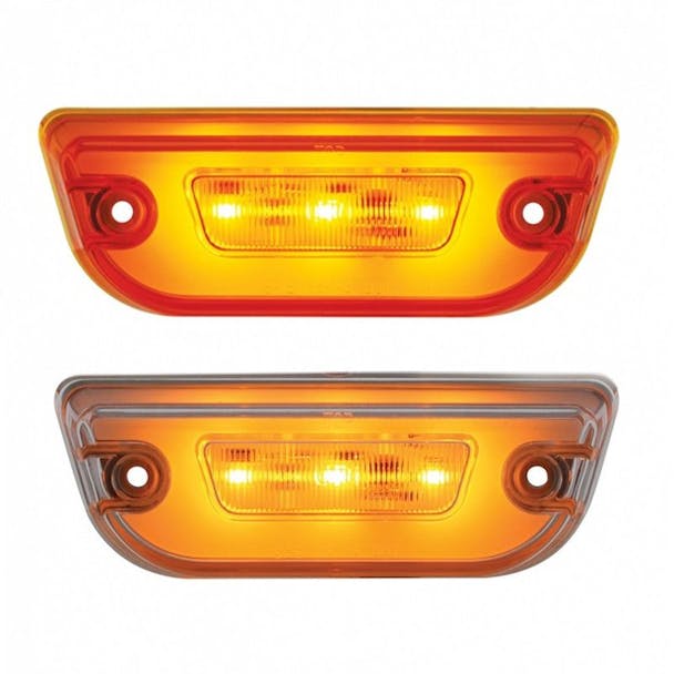 Peterbilt 579 & Kenworth T680 LED Rectangular Glo Cab Light Amber And Clear Lens Shown