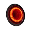 4" Round STT & PTC Mirage Double Vision Red LED Light With Red Lens Side View