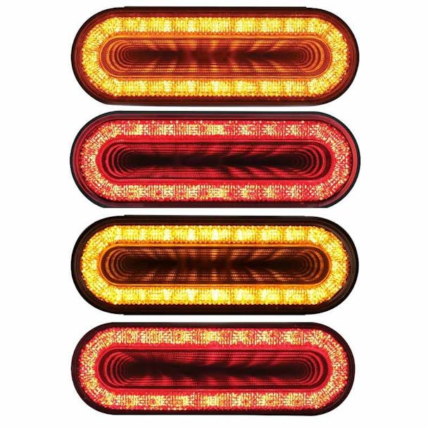 6" Oval STT & PTC Mirage Double Vision LED Light  All Options