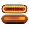 6" Oval STT & PTC Mirage Double Vision LED Light  Amber Lens Amber LED