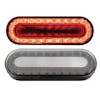 6" Oval STT & PTC Mirage Double Vision LED Light  Clear Lens Red LED
