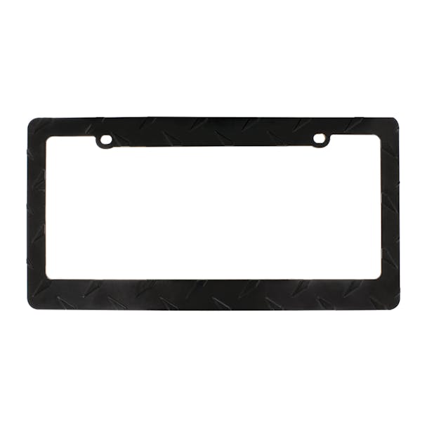 Black Diamond Plate License Plate Frame