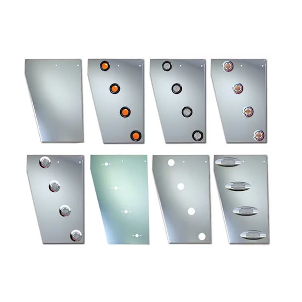 Peterbilt 379 Stainless Steel Wide Cowl Panels - Thumbnail