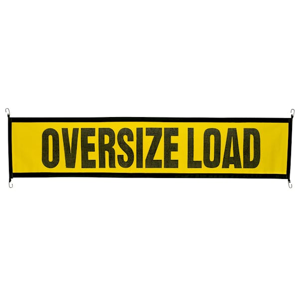 18" x 84" Oversize Load Mesh Banner With Rubber Strap & Hooks - Banner