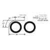 66" 16 Gauge Half Fender Smooth Stainless Steel With Flange - Diagram
