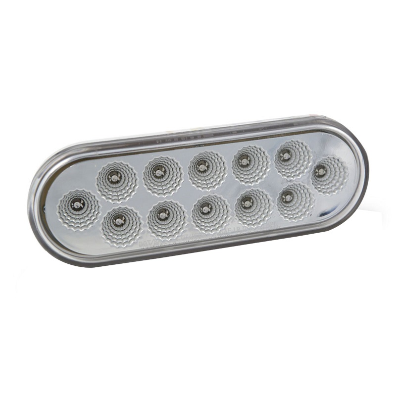 Dual Revolution Oval Clearance Marker Amber & Green LED Light