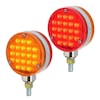 4" Smart Dynamic Double Face LED Pedestal Light Amber Lens Red Lens