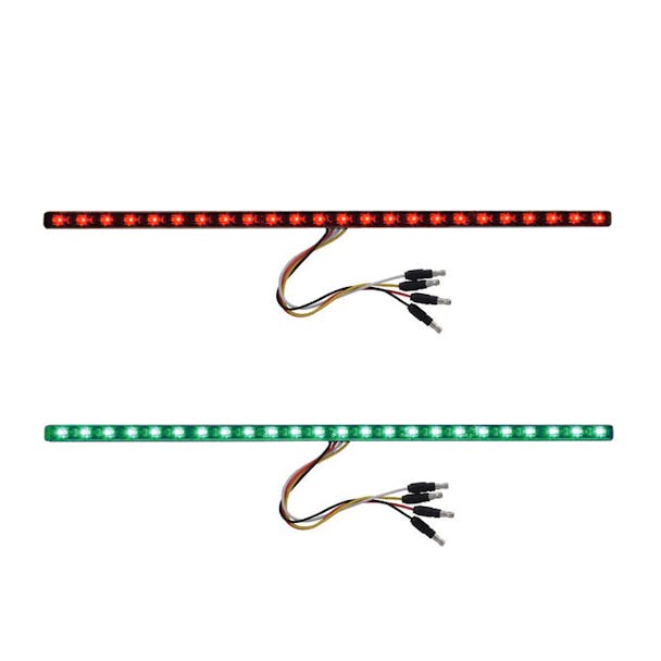 17" Dual Revolution Light Strip Red & Green LED Marker Light