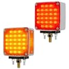 Smart Dynamic Square Double Face LED Pedestal Light Amber Lens Red Lens