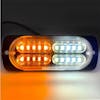 High Power 6 LED Slim Mini White/Amber Strobe Warning Light - On