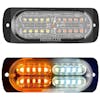 Double Row High Power 20 LED Slim White/Amber Strobe Warning Light