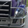 Volvo VNL Ali Arc Curved Front Bumper Grill Guard 2003 & Newer Left Sided View