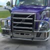Volvo VNL Ali Arc Curved Front Bumper Grill Guard 2003 & Newer On Purple Volvo