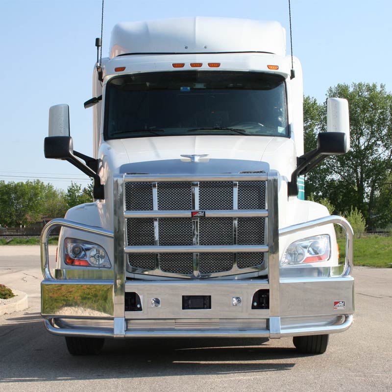 Peterbilt 579 Ali Arc Angled Front Bumper Grill Guard