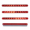 10 Red LED 9" STT Light Bar With Chrome Plastic Bezel