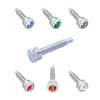 International Chrome Short Dash Screws With Colored Diamond - Styles