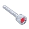 Freightliner Long Chrome Dash Screws With Colored Diamond - Red