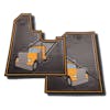 Peterbilt 379 Rubber Floor Mats 2005-Newer Yellow