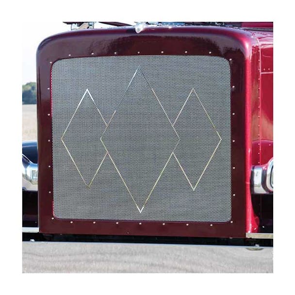 Peterbilt 357 377 378 379 385 Triple Diamond Punched Grill Insert