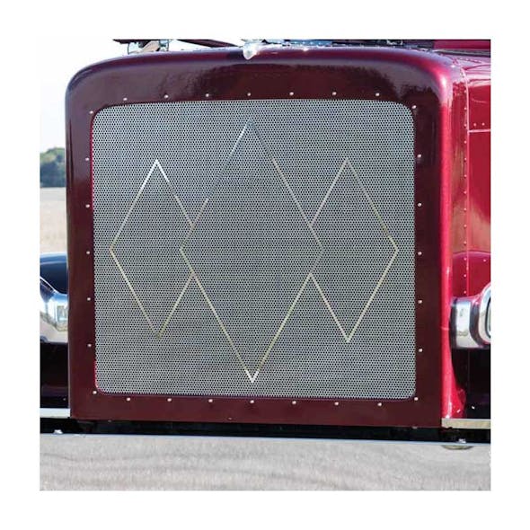 Peterbilt 385 Triple Diamond Punched Grill Insert